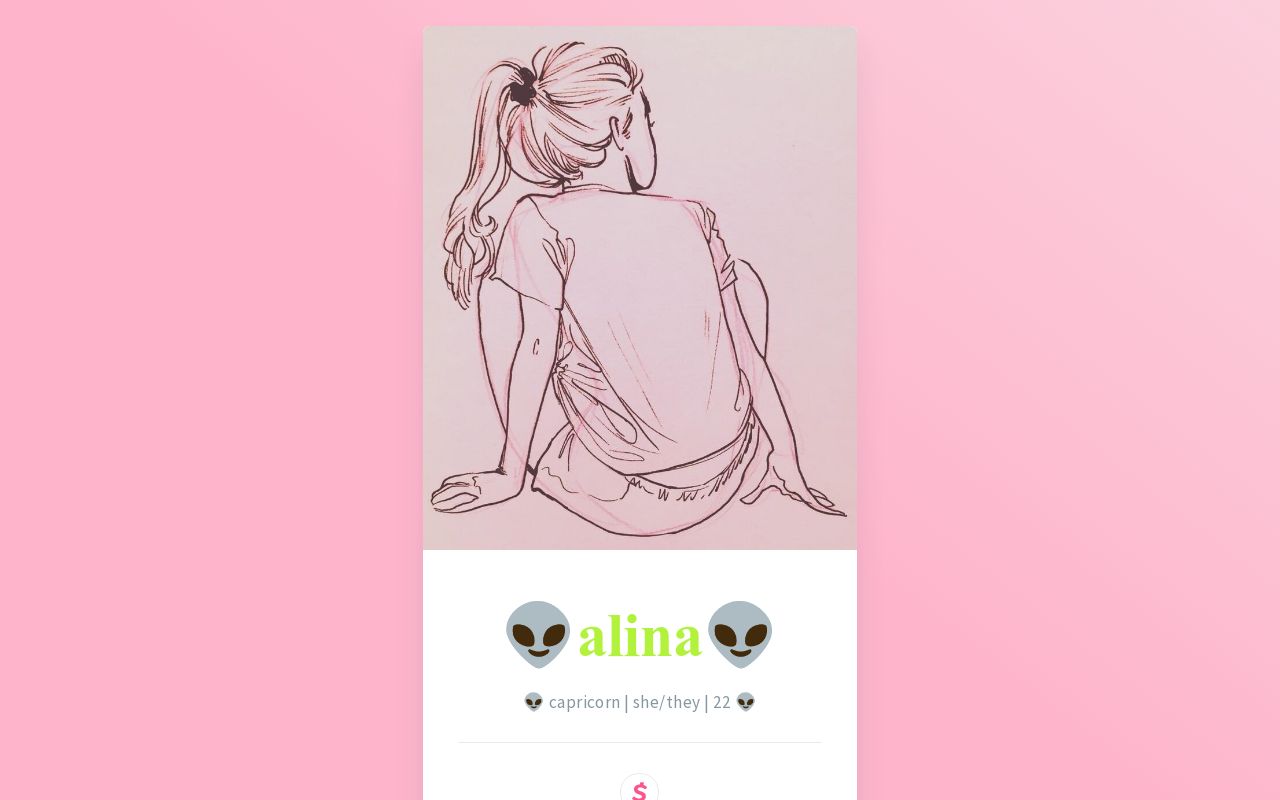 Carrd profile picture for @alien